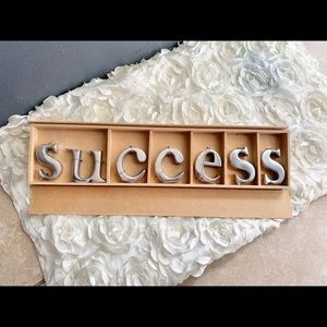 "Success" Silver Letters